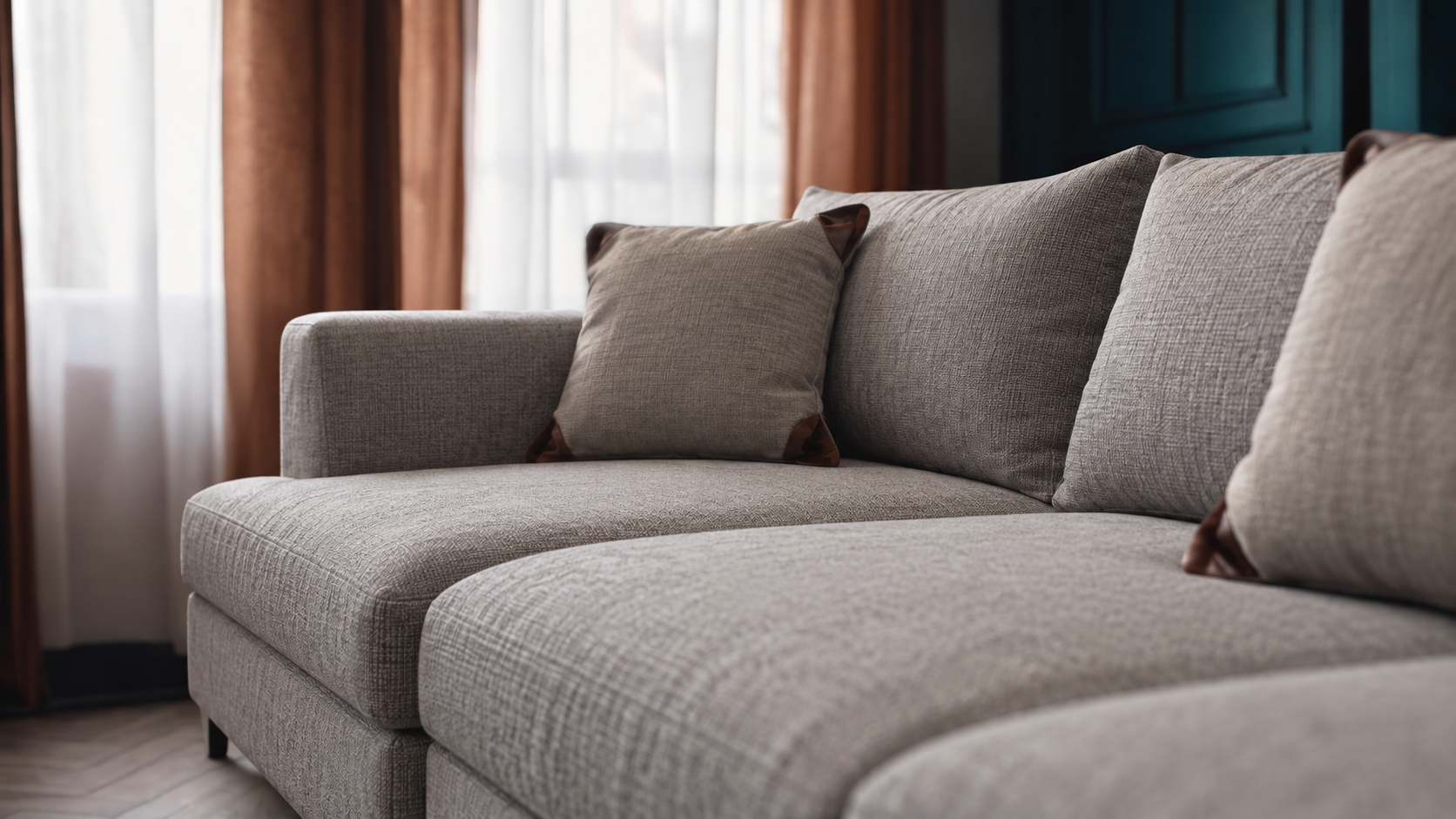 Contemporary leather sofa